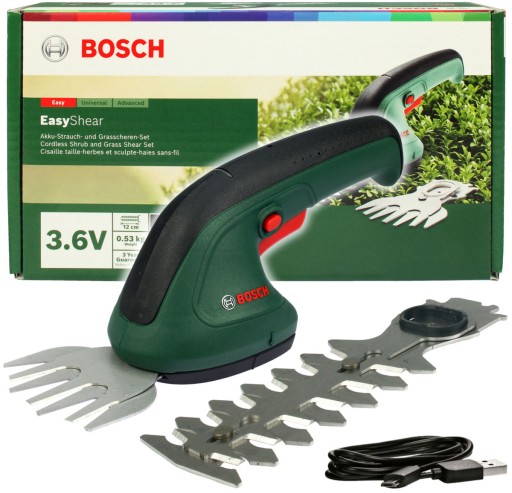 НОЖНИЦЫ EASYSHEAR BOSCH + 2 НОЖА для травы и кустарников