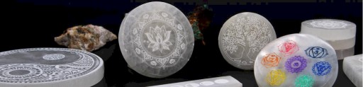 Селенитовая очищающая пластина LOTUS FLOWER MANDALA для зарядки радиатора