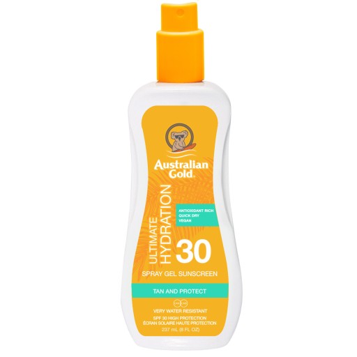 Австралийский золотой спрей-гель SPF30+масло-усилитель