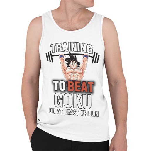 TANK TOP DRAGONBALL TRAINING TO BEAT GOKU