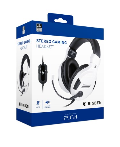 Наушники BigBen для PS4/PS5 по лицензии SONY — БЕЛЫЕ