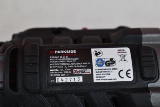 Ударная дрель/шуруповерт Parkside 20 В 0 Вт