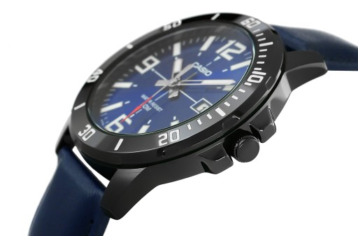 ZEGAREK MĘSKI CASIO MTP-VD01BL MODNY + PUSZKA