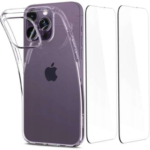 Чехол + 2 стекла Spigen для iPhone 14 Pro Max, чехол