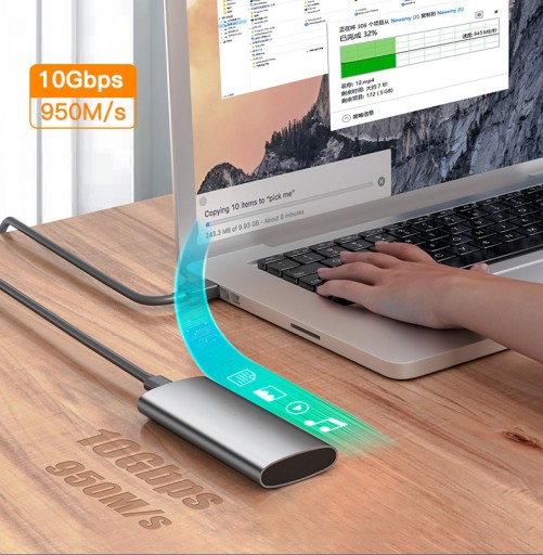 Адаптер корпуса твердотельного накопителя NVME M.2 USB 3.1 типа C