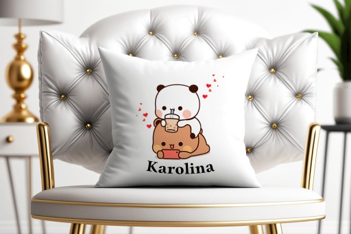 ПОДАРОЧНАЯ ПОДУШКА BUBU AND DUDU JASIEK TEDDY BEAR ДЛЯ ДЕТЕЙ НА ДЕНЬ ВАЛЕНТИНА 40х40см