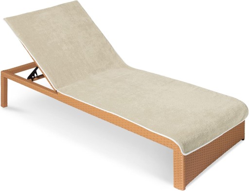 Полотенце Jemidi Deckchair, чехол для шезлонга, бежевый, 75х200см, для пляжа, хлопок