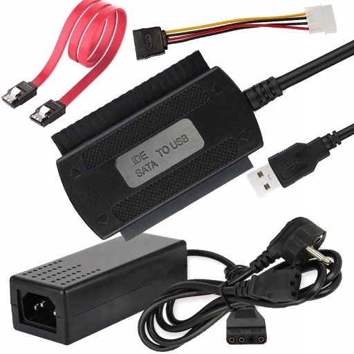 УНИВЕРСАЛЬНЫЙ USB-АДАПТЕР ДЛЯ IDE 3,5-дюймовых 2,5-дюймовых дисков SATA ATA, БЛОК ПИТАНИЯ 2,5 А