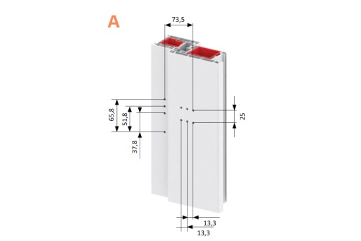 ПЕТЛЯ ПЛАСТИКОВАЯ ДВЕРНАЯ JOCKER INOX 17,5 мм