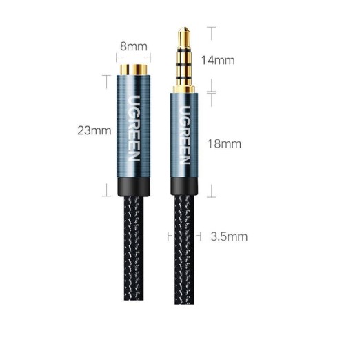 Аудиоудлинительный кабель AUX jack 3,5 UGREEN 2м