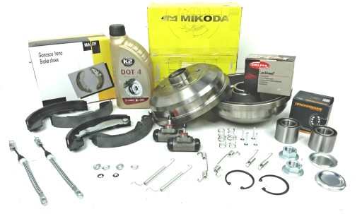 БАРАБАНЫ, КОЛОДКИ, ПОДШИПНИКИ, ПРУЖИНЫ OPEL CORSA C -ABS