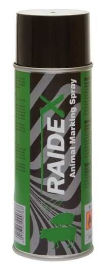 FARBA W SPRAY 400ML DO ZNAKOWANIA ZWIERZĄT ZIELONA KARTON 12-SZTUK RAIDEX