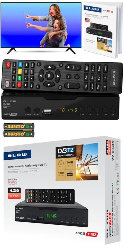 ТЮНЕР-ДЕКОДЕР DVB-T2 ТВ H.265 HEVC FULL HD USB HDMI DVB-T2 АНТЕННА АКТИВНА