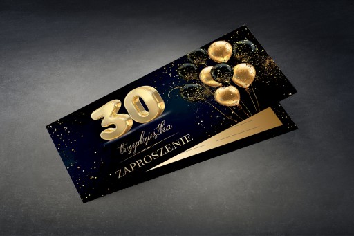 30 -летие приглашений на конверт с фольгой