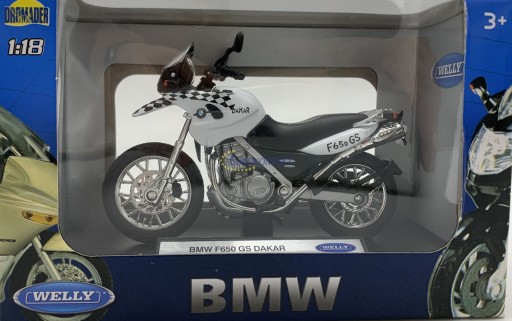 BMW F650 GS Dakar мотоцикл 1:18 модель Welly 12146D
