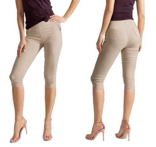SPODNIE krókie RYBACZKI jeans j.szary 322 36 S