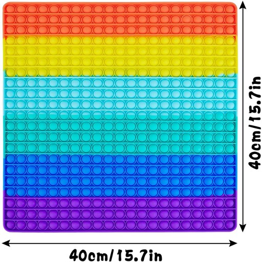СЕНСОРНАЯ ИГРУШКА PUSH POP IT RAINBOW XXL 30x30