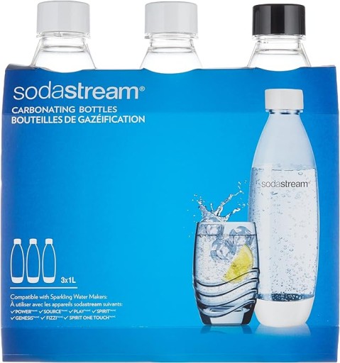 НАБОР ИЗ 3 БУТЫЛОК БУТЫЛКИ 3 БУТЫЛКИ ДЛЯ ВОДЫ ОБЪЕМОМ 1 Л SodaStream Fuse СМЕШАЙТЕ ЦВЕТА