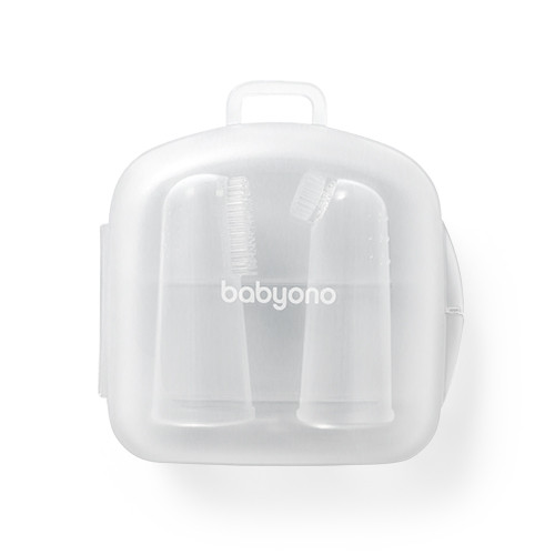 Детские зубные щетки BabyOno GUM, напальчники + CASE 1545