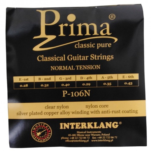 P106N struny do gitary klasycznej Prima +struna D4