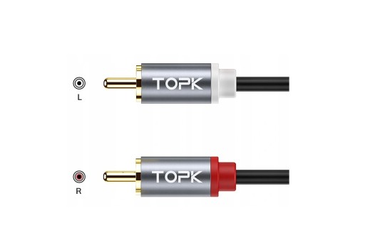 Кабель RCA 2X RCA - 2XRCA Cinch - Cinch TOPK 1м