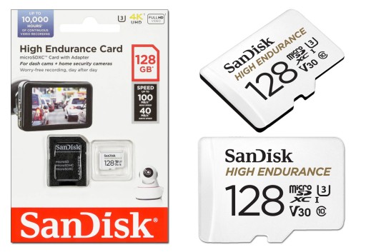 SANDISK 128 ГБ microSDXC ВЫСОКОЙ НАДЕЖНОСТИ ДЛЯ КАМЕР