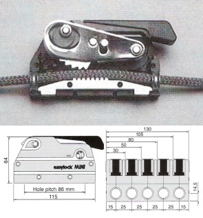 Стопор фала Easylock Mini, одинарный