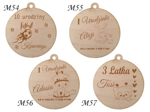 Medal prezent GRAWER imię urodziny 18 30 40 50 60
