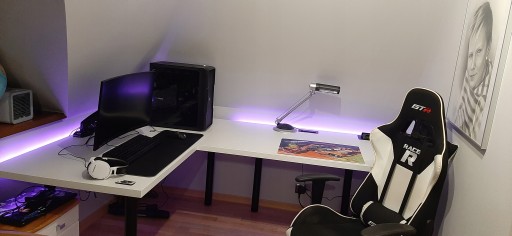 LOFT УГЛОВОЙ ИГРОВОЙ СТОЛ КОМПЬЮТЕР 240x160 РОЗЕТКИ ПРОИЗВОДИТЕЛЬ