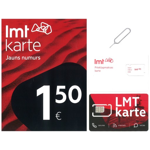 Łotewska Karta Sim LMT BEZ REJESTRACJI ŁOTWA