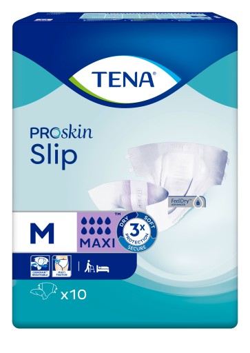 Подгузники TENA Slip Maxi M для взрослых с недержанием мочи.