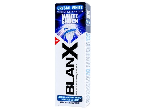 Зубная паста BLANX White Shock отбеливающая 75 мл мятная