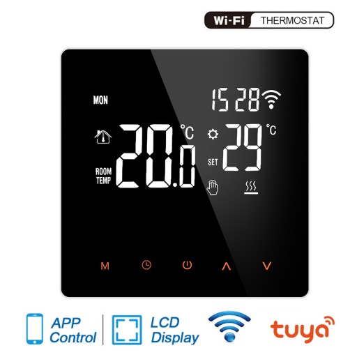 TUYA LCD WIFI ТЕРМОСТАТ для газового/водяного котла теплого пола 3А