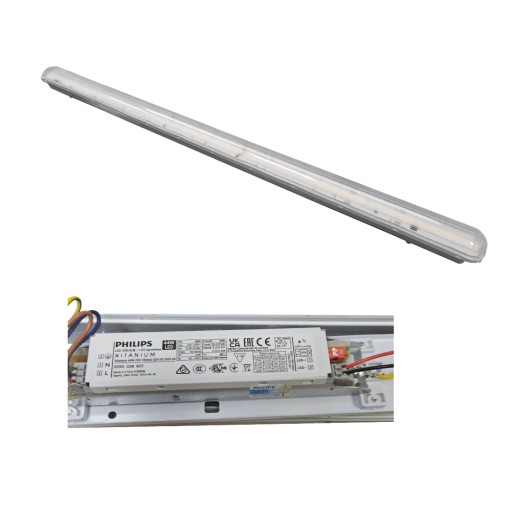 LED lampa 120cm 36W IP65 6000K 6840lm zimna barwa warsztat przemysł hala