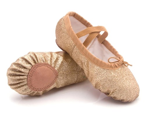 Туфли для танцев Ballerina Ballet, размер 39, золотой блеск