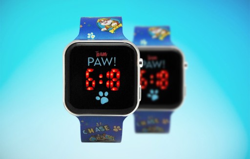 ДЕТСКИЕ ЛИЦЕНЗИОННЫЕ ЧАСЫ СО СВЕТОДИОДНЫМ ДИСПЛЕЕМ PAW PATROL КАЛЕНДАРЬ-БУДИЛЬНИК 1,44 ДЮЙМА