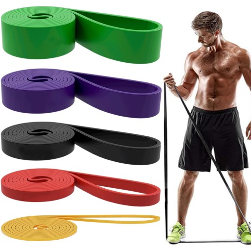 НАБОР ИЗ 5 лент POWER BAND EXERCISE RESISTANCE, прочная резина, фитнес-лента, 5 шт.