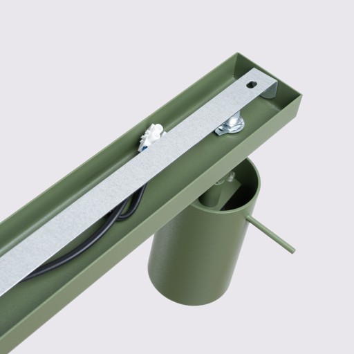 Plafon RING 4L zielony oliwkowy oryginalna lampa sufitowa listwa do holu