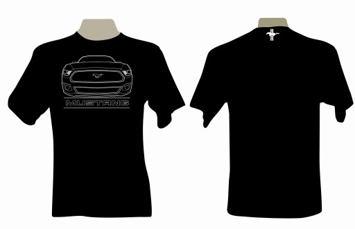 ФУТБОЛКА Футболка с принтом Ford MUSTANG mk6 спереди