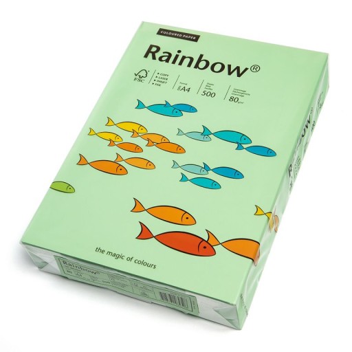 Papier do drukarki A4 80g Rainbow zielony jasny 75