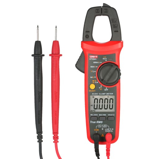 UT204+ 600A Измерительные клещи переменного/постоянного тока с истинным среднеквадратичным значением