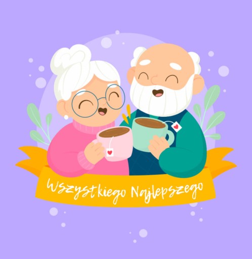 PUDEŁKO KRÓWKI NA DZIEŃ BABCI I DZIADKA Upominek Cukierki dla Dziadków
