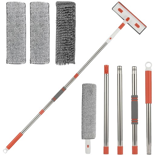 MOP MYJKA DO OKIEN SZYB LUSTER OKNA SZYB ŚCIĄGACZKA MIKROFIBRA 2.1M 2W1