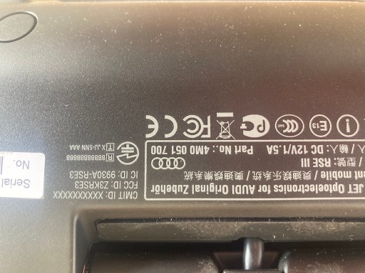 Планшетный монитор RSE Audi A4 B9 8W Q7 4M0051700