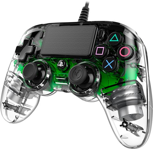 Компактный контроллер NACON для PS4, светящийся зеленым