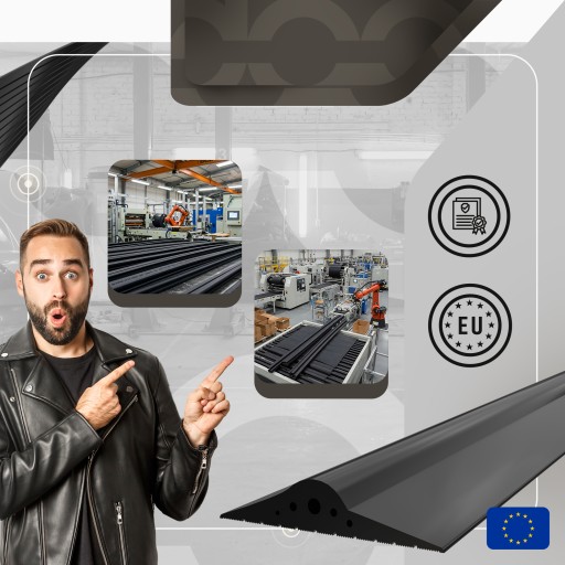 Гаражная дверь EPDM резиновый порог уплотнение черный 1,5 м 15x80 мм
