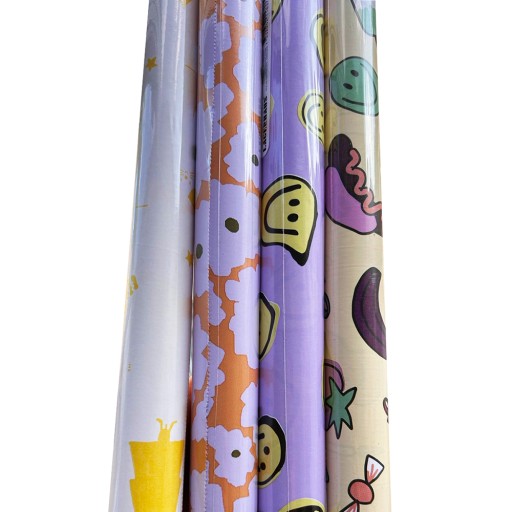 Papier do pakowania 57cmx4m MIX 4szt