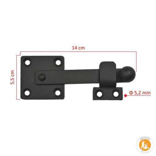 Декоративная защелка для ставен, кованая, 14 см, X-04
