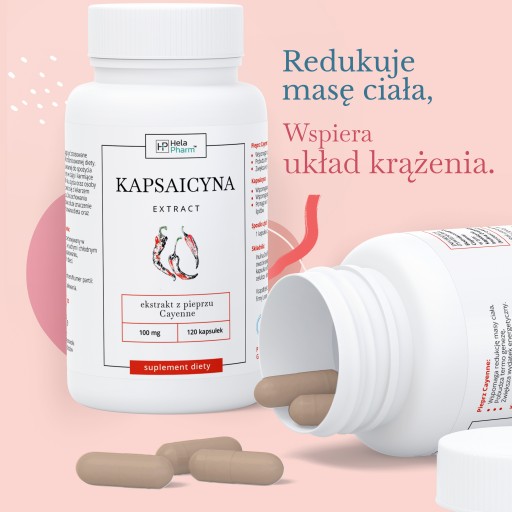 KAPSAICYNA EKSTRAKT 10mg ODCHUDZANIE 120 kaps