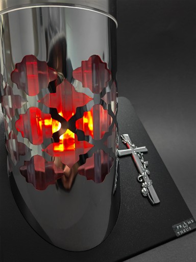 Nowoczesny znicz solarny lampion fotowoltaiczny
